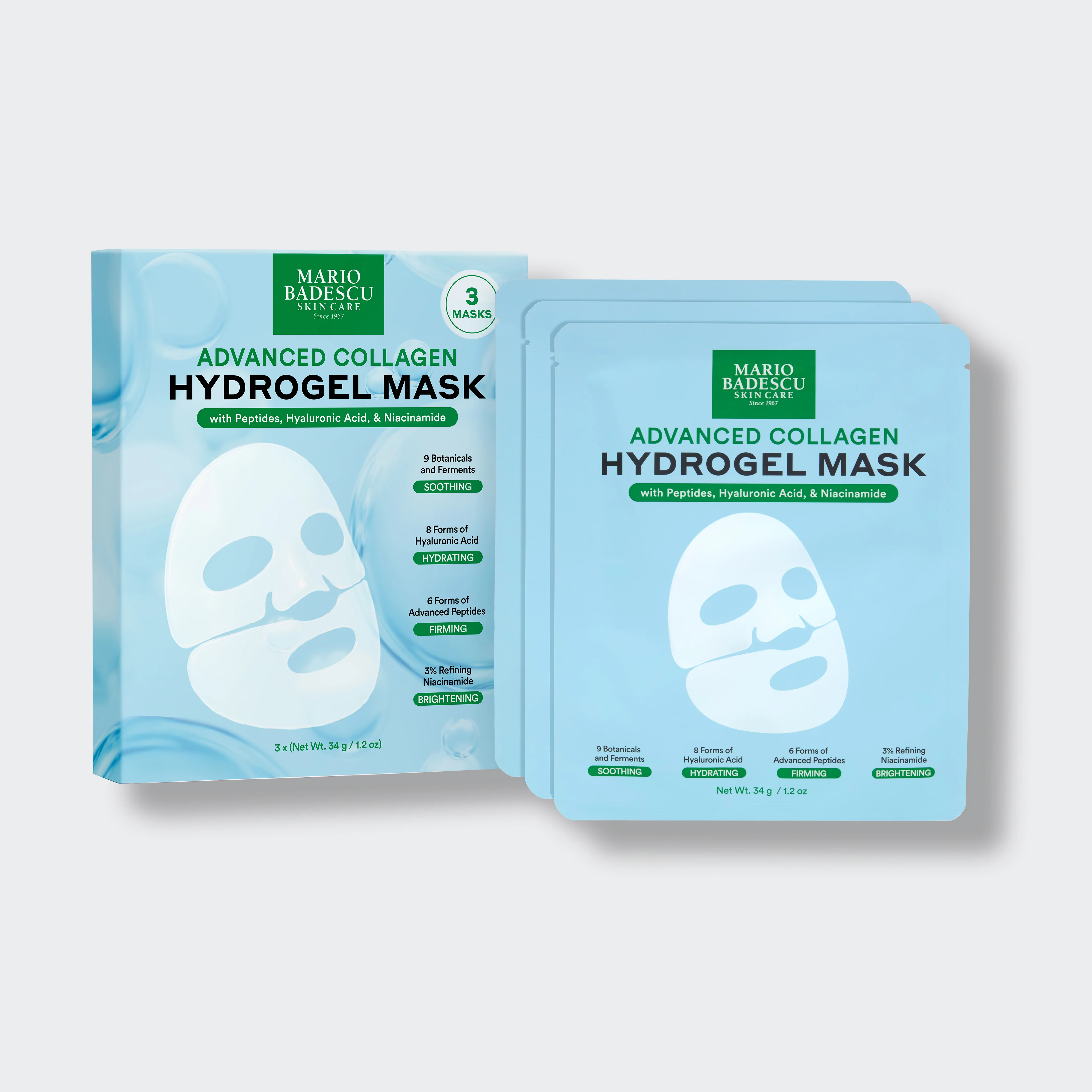 Advanced Collagen Hydrogel Mask with Peptides, Hyaluronic Acid & Niacinamide - Image 2
