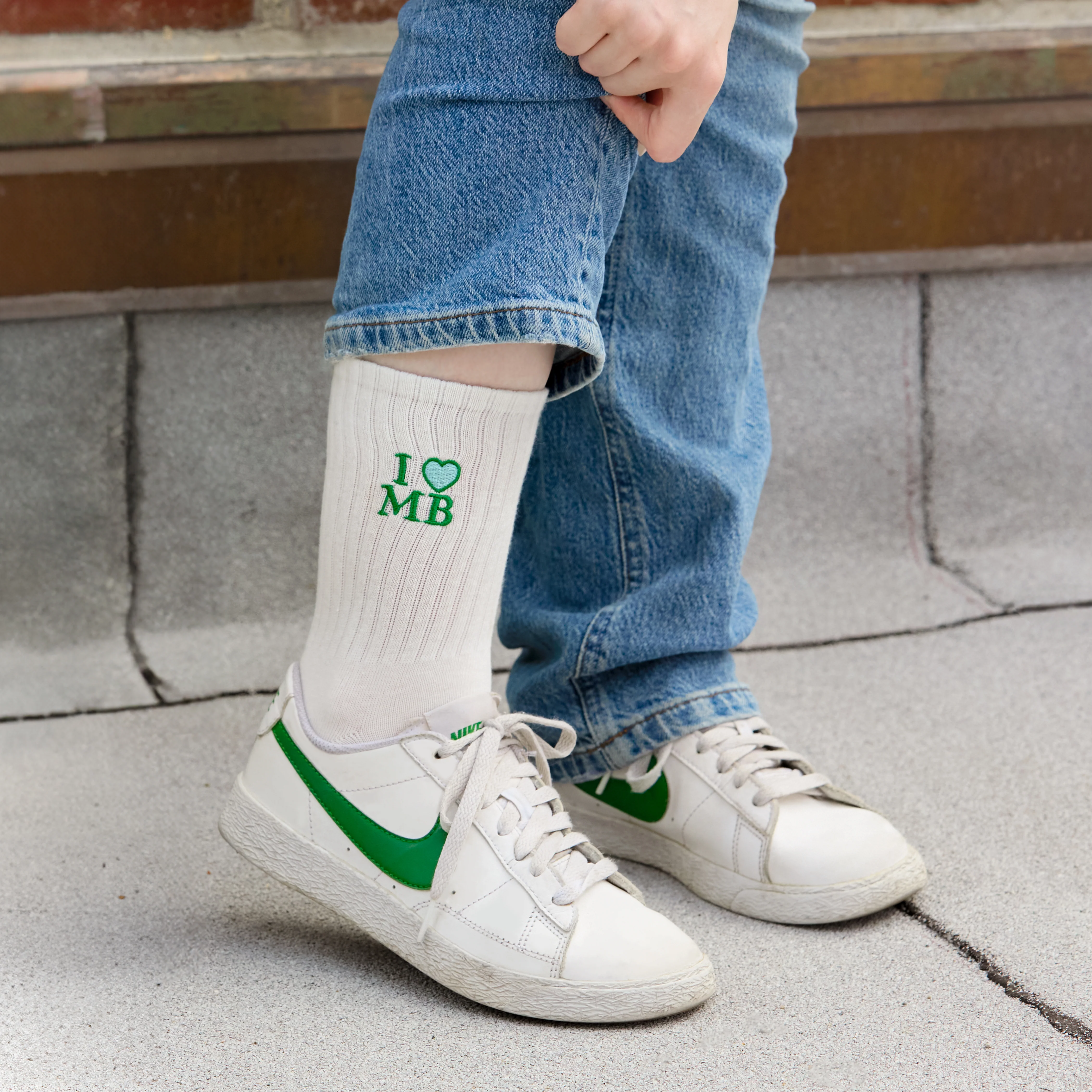 White Crew Socks - Image 3